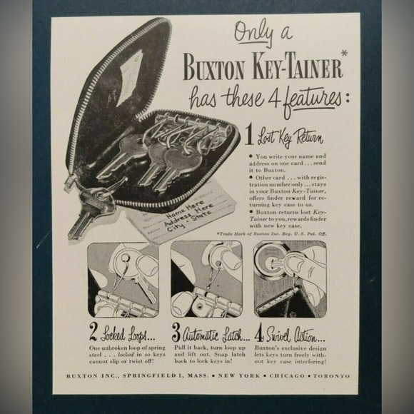 Vintage BUXTON Genuine Leather Key-Tainer - Picture 15 of 16